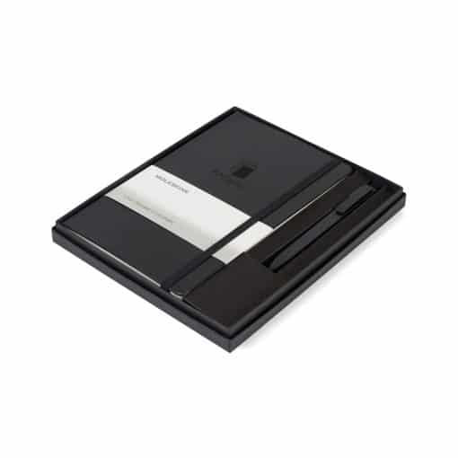 Moleskine® Large Notebook and GO Pen Gift Set - Black