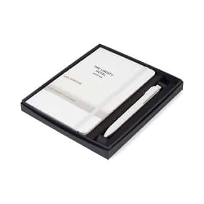 Moleskine® Medium Notebook and GO Pen Gift Set - White