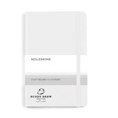 Moleskine® Hard Cover Ruled Medium Notebook - White-1