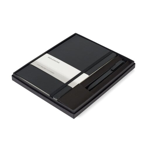 Moleskine® Large Notebook and GO Pen Gift Set - Black-2