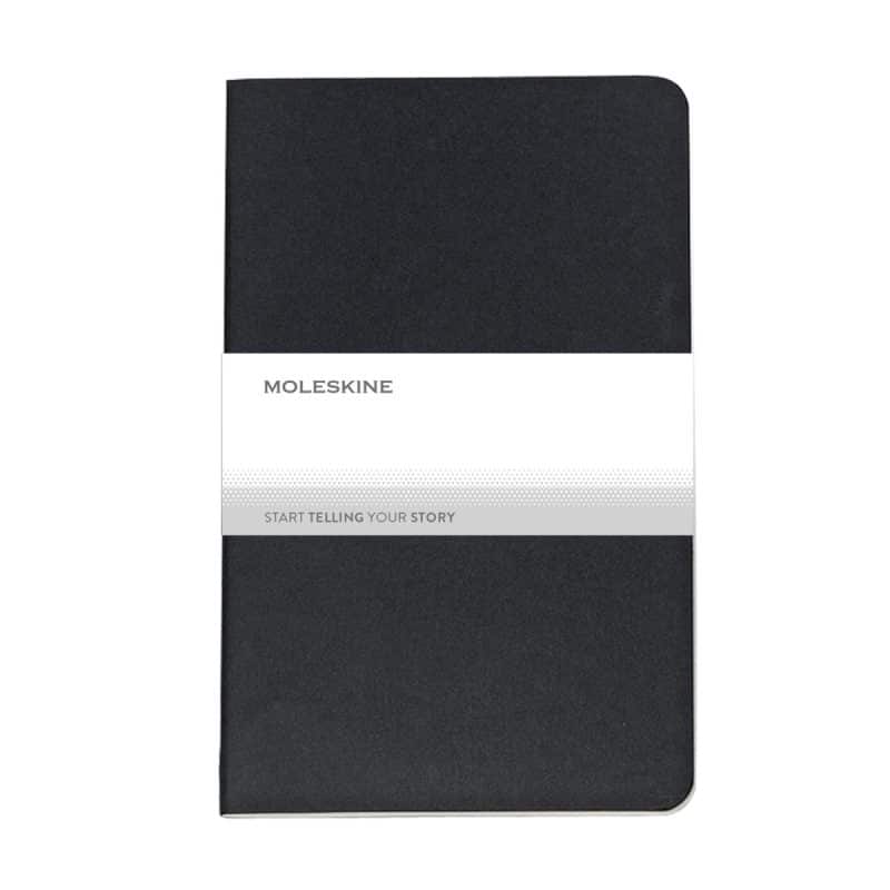 Custom Moleskine® Cahier Ruled Large Journal - Black - 3