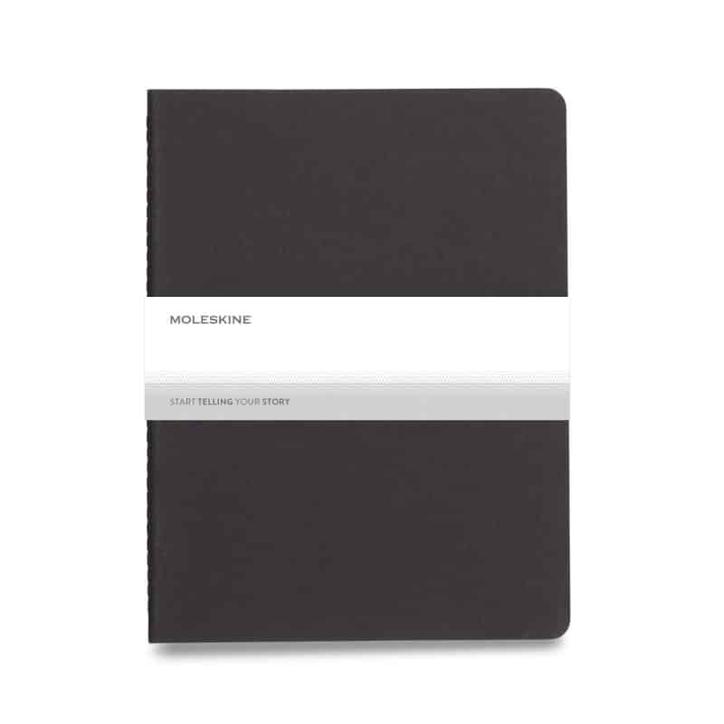 Custom Moleskine® Cahier Ruled X-Large Journal - Black - 2
