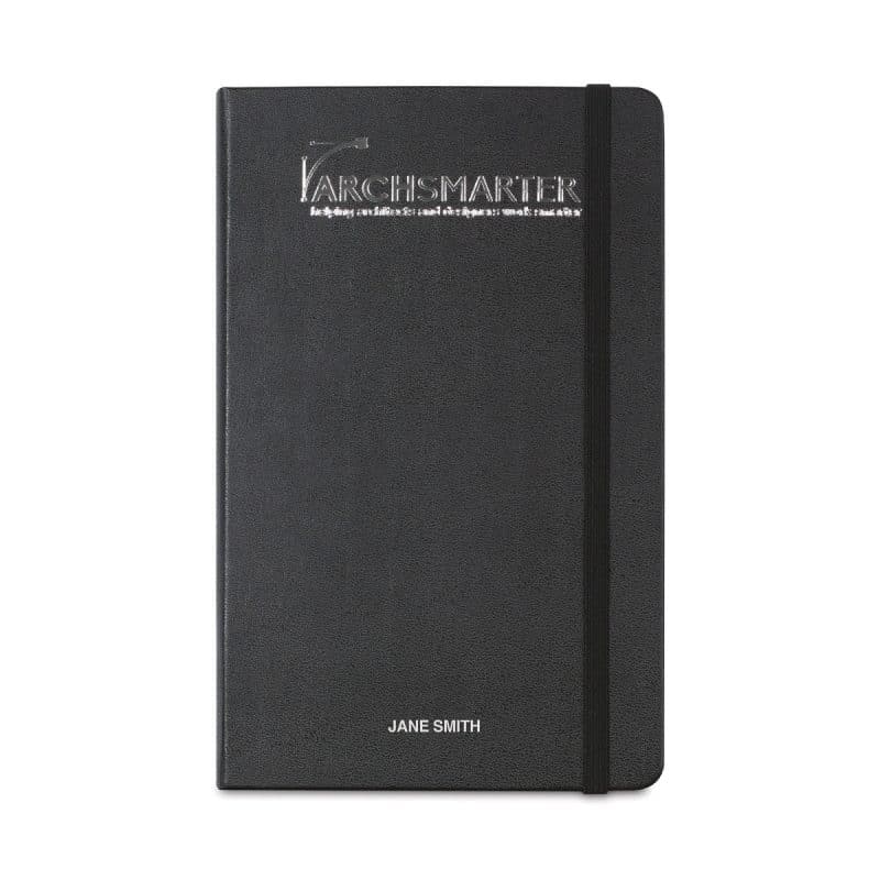 Custom Moleskine® Hard Cover Large Double Layout Notebook - Black - 2