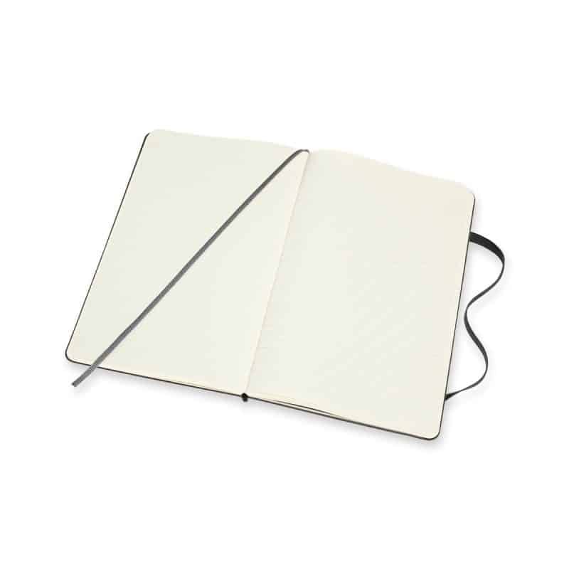Custom Moleskine® Hard Cover Large Double Layout Notebook - Black - 5