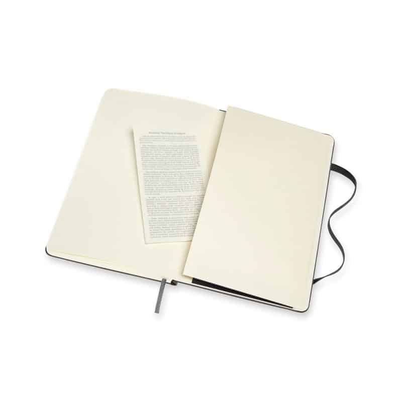 Custom Moleskine® Hard Cover Large Double Layout Notebook - Black - 6