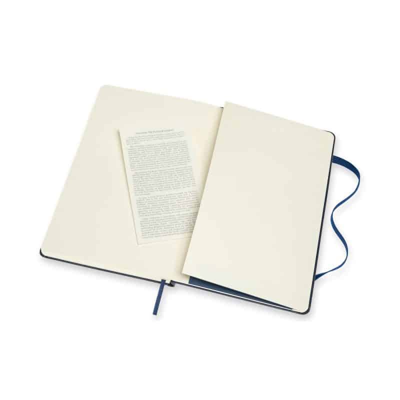 Custom Moleskine® Hard Cover Large Double Layout Notebook - Sapphire Blue - 5