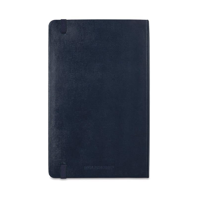 Custom Moleskine® Hard Cover Large Double Layout Notebook - Sapphire Blue - 6