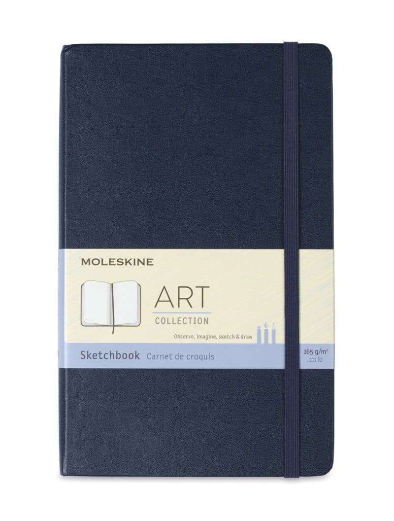 Custom Moleskine® Hard Cover Large Sketchbook - Sapphire Blue - 1