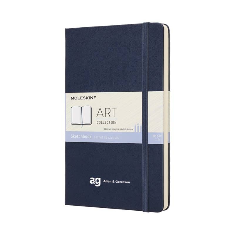Custom Moleskine® Hard Cover Large Sketchbook - Sapphire Blue - 3