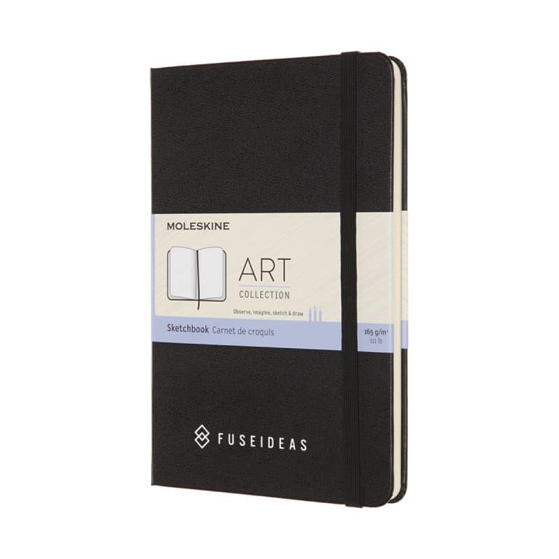 Custom Moleskine® Hard Cover Medium Sketchbook - Black - 3