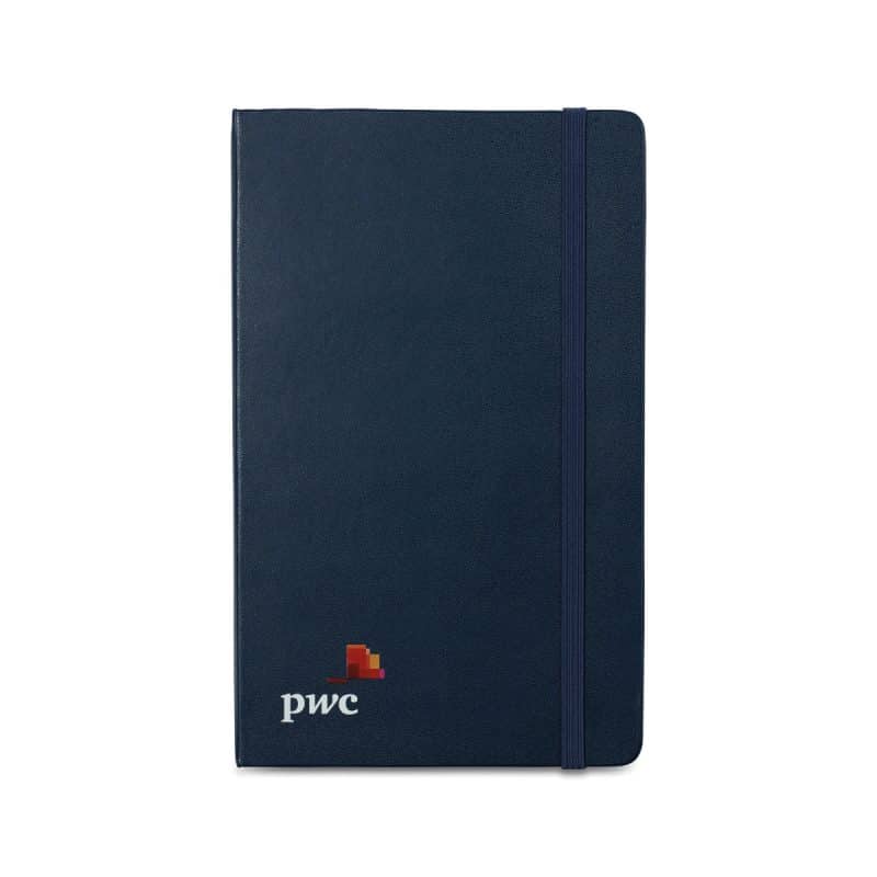 Custom Moleskine® Hard Cover Ruled Large Expanded Notebook - Sapphire Blue - 2