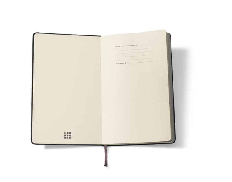 Custom Moleskine® Hard Cover Ruled Large Notebook - Black - 4