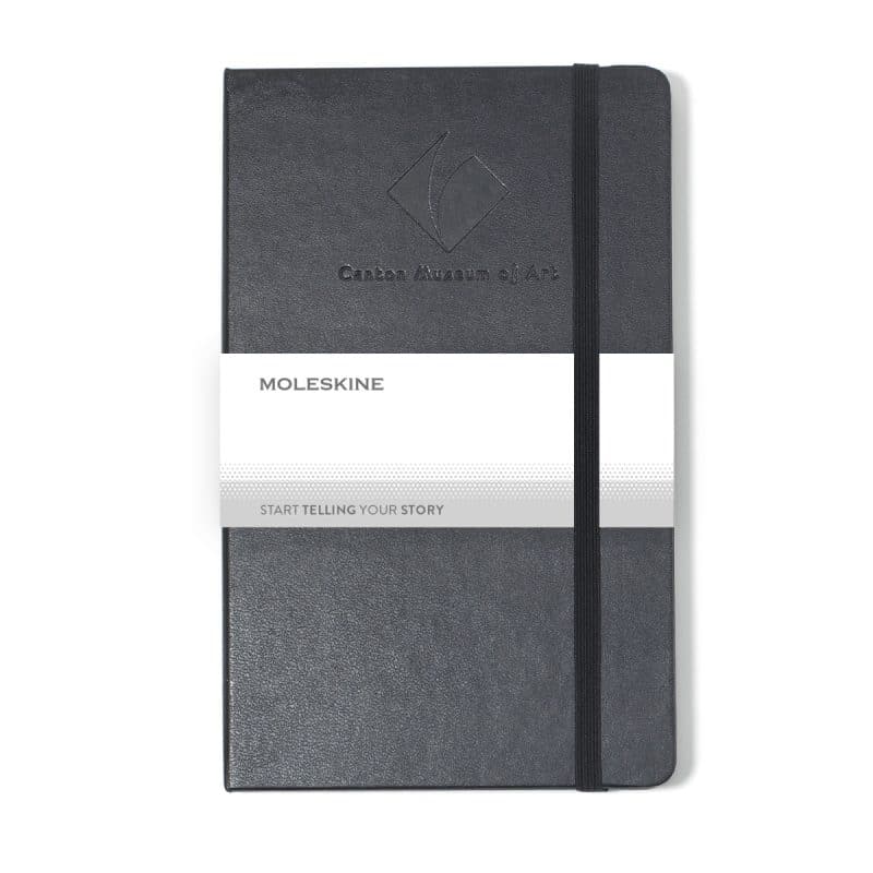 Custom Moleskine® Hard Cover Ruled Large Notebook - Black - 5