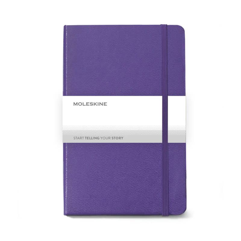 Custom Moleskine® Hard Cover Ruled Large Notebook - Brilliant Violet - 3