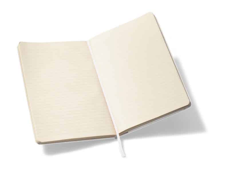 Custom Moleskine® Hard Cover Ruled Large Notebook - White - 2