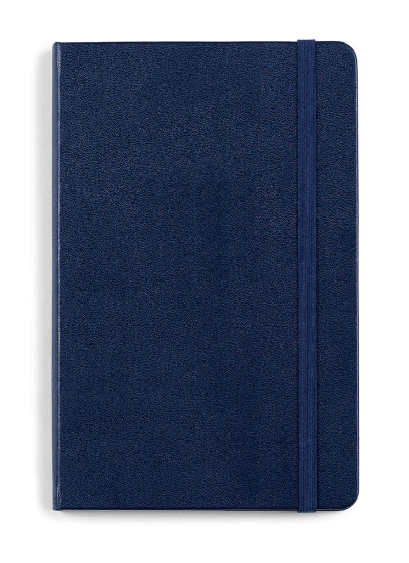 Custom Moleskine® Hard Cover Ruled Medium Notebook - Navy Blue - 1