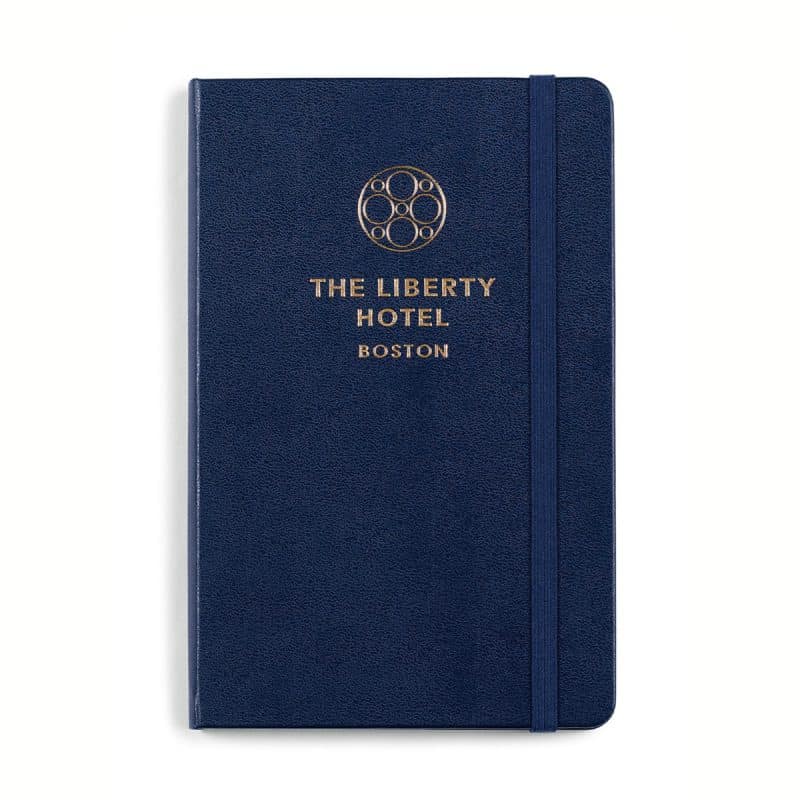 Custom Moleskine® Hard Cover Ruled Medium Notebook - Navy Blue - 2