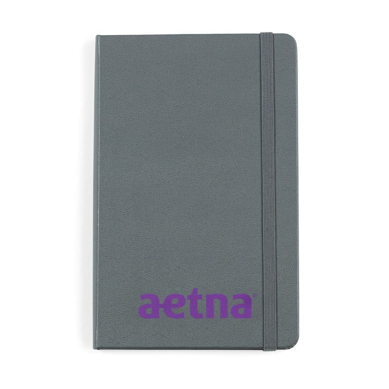 Custom Moleskine® Hard Cover Ruled Medium Notebook - Slate Grey - 2