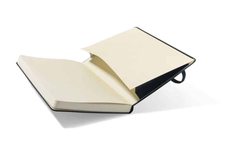 Custom Moleskine® Hard Cover Ruled Pocket Notebook - Black - 3