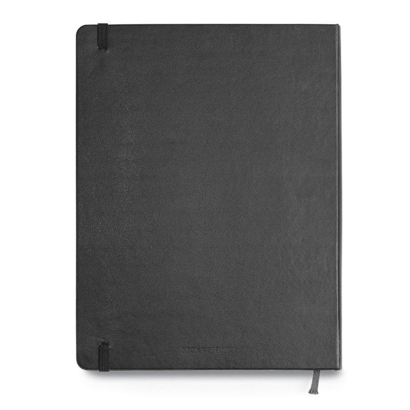 Custom Moleskine® Hard Cover Ruled X-Large Notebook - Black - 3
