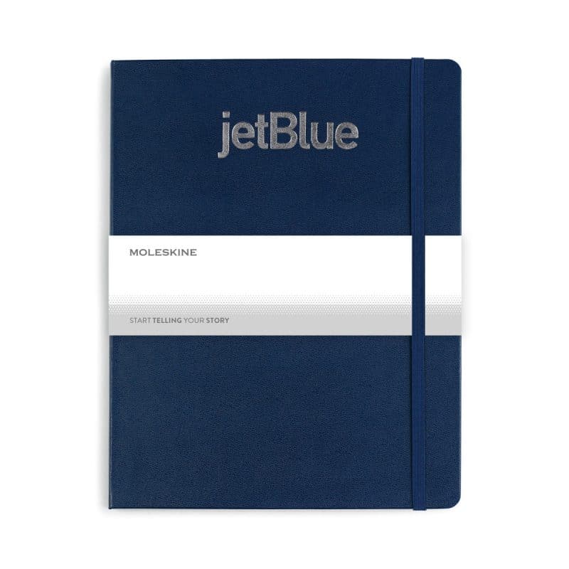 Custom Moleskine® Hard Cover Ruled X-Large Notebook - Sapphire - 3