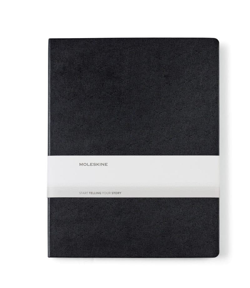 Custom Moleskine® Hard Cover Ruled XX-Large Notebook - Black - 1