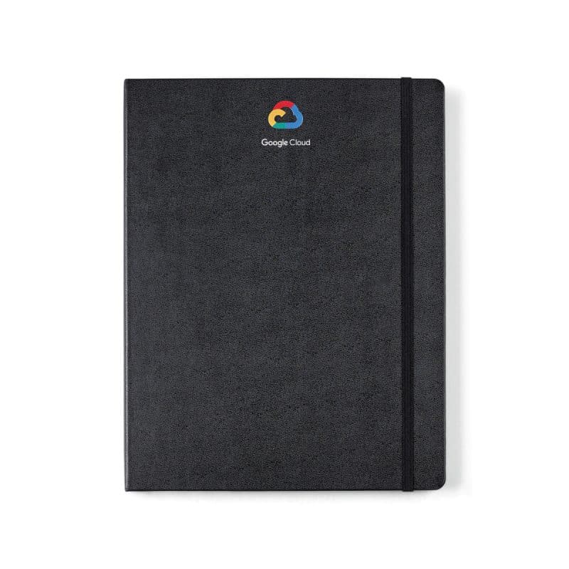 Custom Moleskine® Hard Cover Ruled XX-Large Notebook - Black - 2