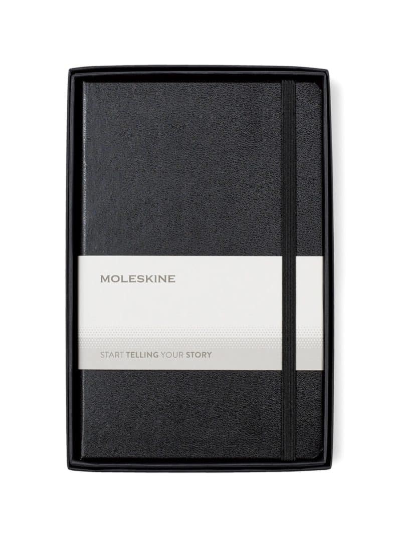 Custom Moleskine® Medium Notebook Gift Set - Black - 1
