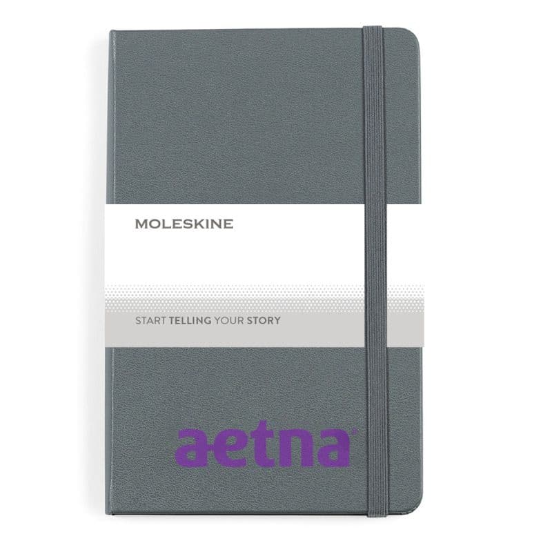 Custom Moleskine® Medium Notebook Gift Set - Slate Grey - 2