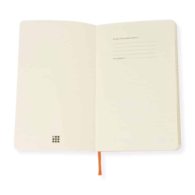 Custom Moleskine® Precious & Ethical Vegan Soft Cover Ruled Large Notebook - Orange - 2