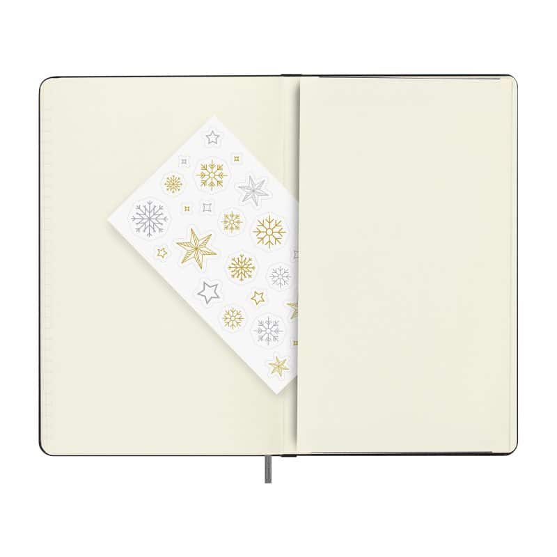 Custom Moleskine® Hard Cover Holiday Notebook Gift Set - Black - 7