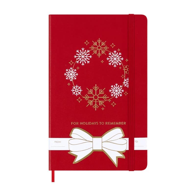 Custom Moleskine® Hard Cover Holiday Notebook Gift Set - Scarlet Red - 1