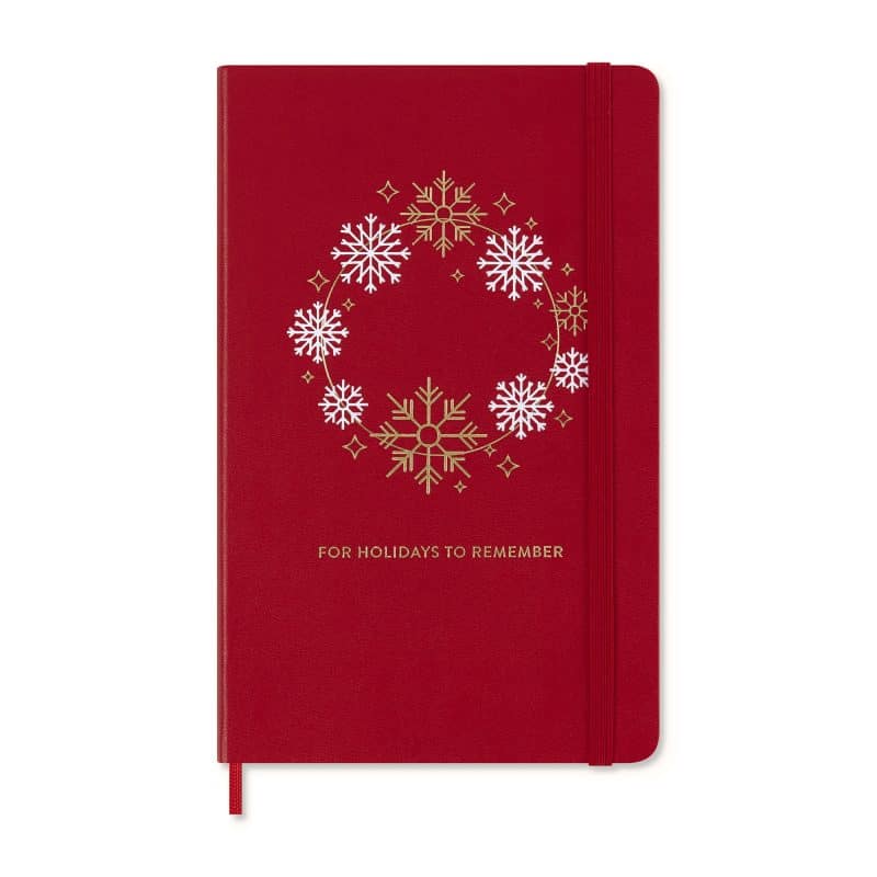 Custom Moleskine® Hard Cover Holiday Notebook Gift Set - Scarlet Red - 4