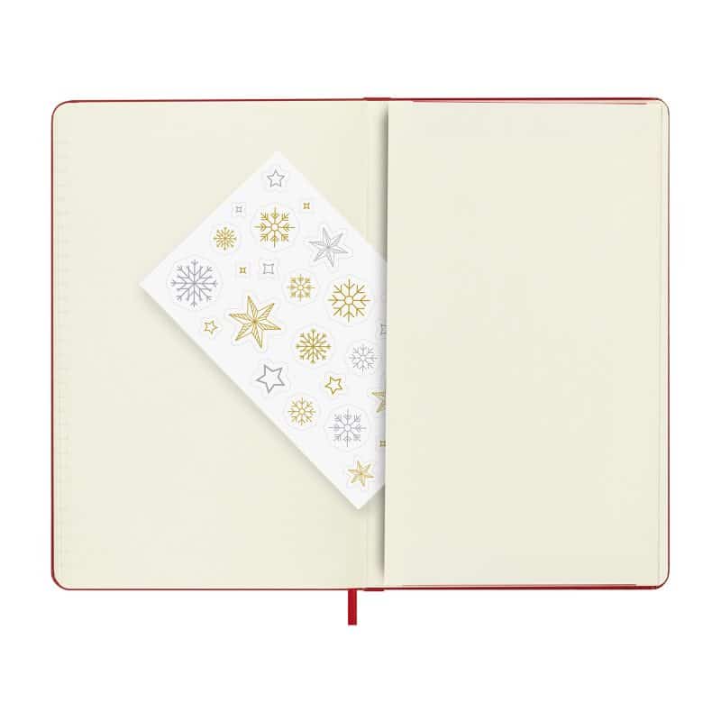 Custom Moleskine® Hard Cover Holiday Notebook Gift Set - Scarlet Red - 6