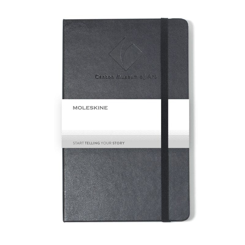 Custom Moleskine® Hard Cover Ruled Large Notebook - Black - 6