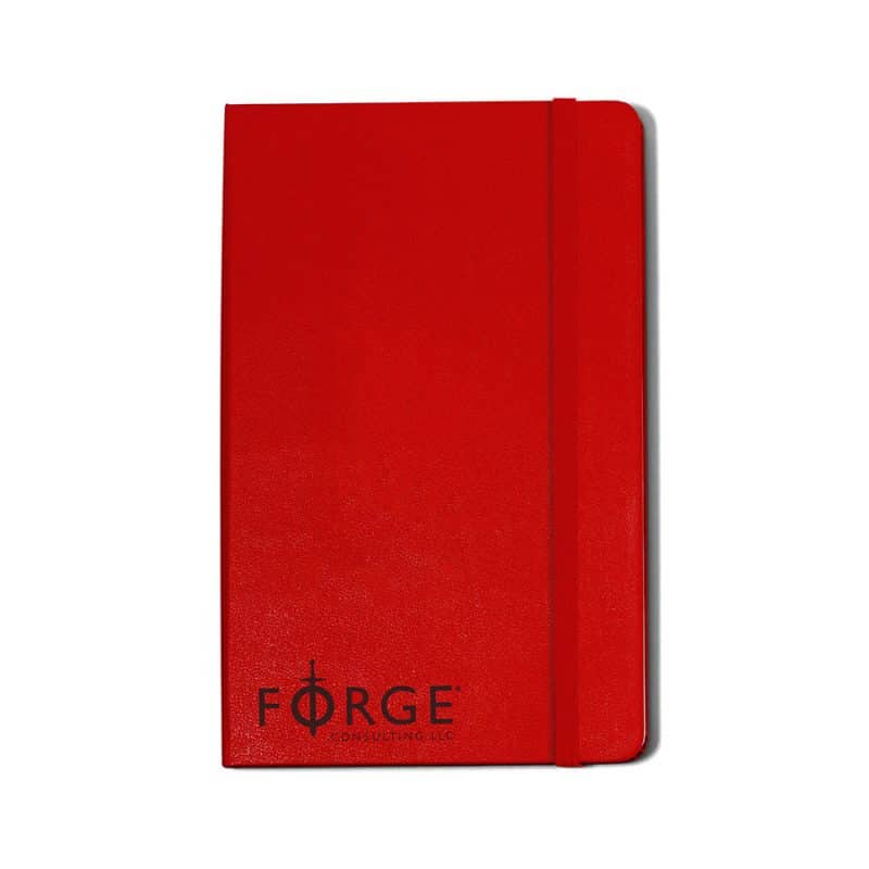 Custom Moleskine® Hard Cover Ruled Large Notebook - Scarlet Red - 2