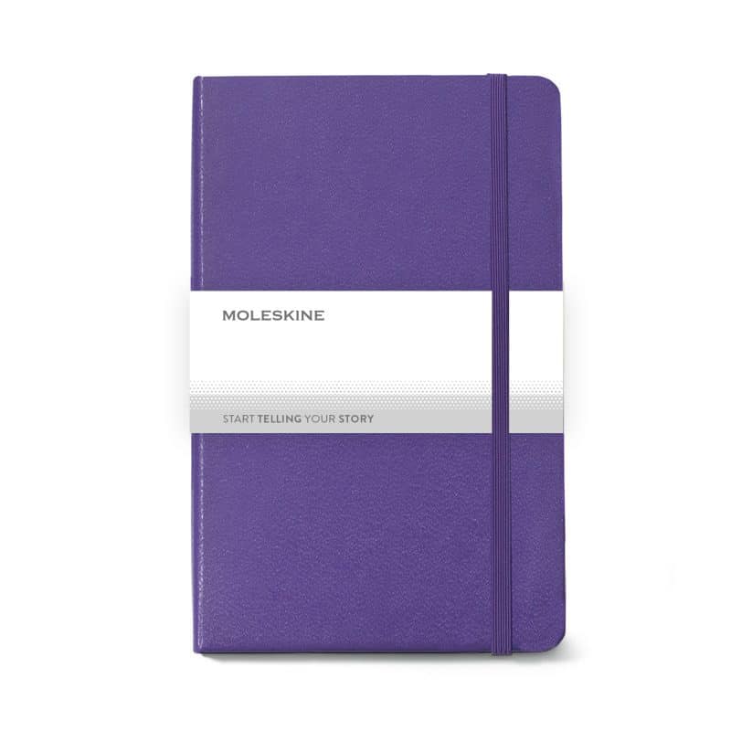 Custom Moleskine® Hard Cover Ruled Large Notebook - Brilliant Violet - 4
