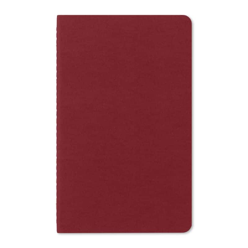 Custom Moleskine® Cahier Ruled Large Journal - Cranberry Red - 1