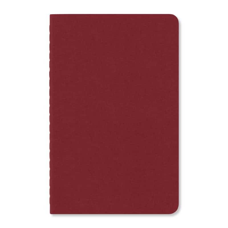 Custom Moleskine® Cahier Ruled Pocket Journal - Cranberry Red - 1