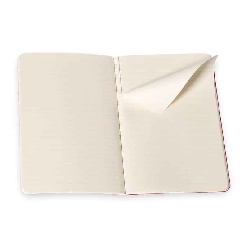 Custom Moleskine® Cahier Ruled Pocket Journal - Cranberry Red - 3