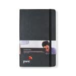 Custom Moleskine® Hard Cover Ruled Large Expanded Notebook - Black - 8