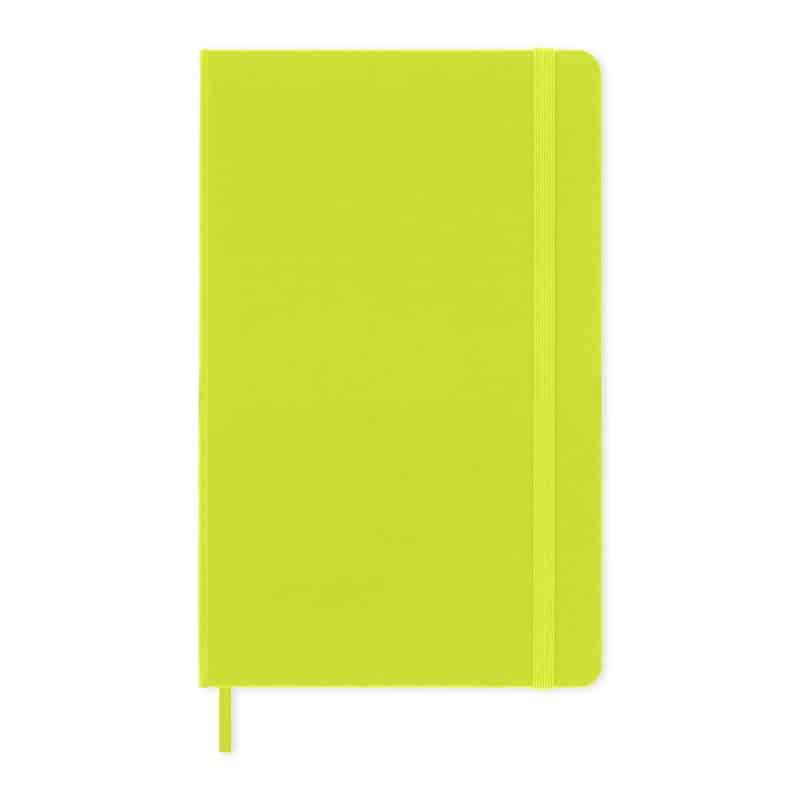 Custom Moleskine® Hard Cover Ruled Large Notebook - Lemon Green - 1