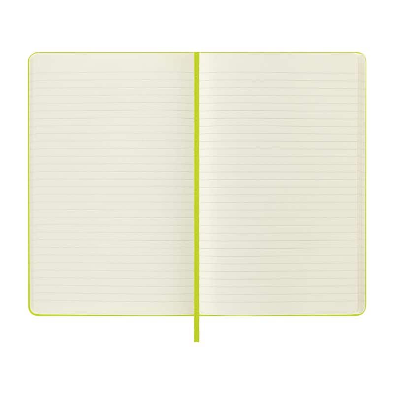 Custom Moleskine® Hard Cover Ruled Large Notebook - Lemon Green - 2