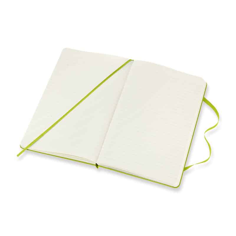 Custom Moleskine® Hard Cover Ruled Large Notebook - Lemon Green - 3