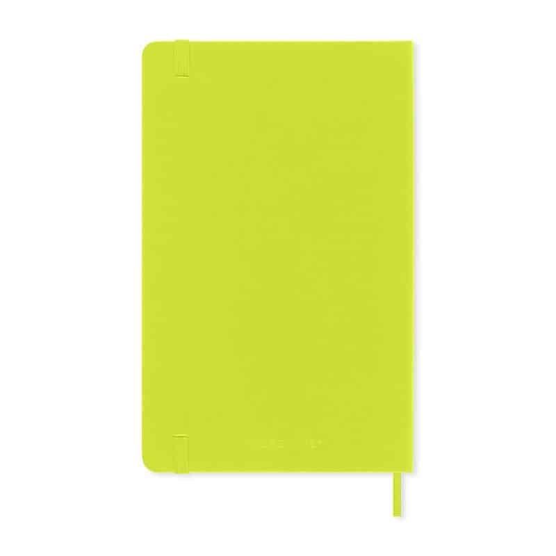 Custom Moleskine® Hard Cover Ruled Large Notebook - Lemon Green - 5