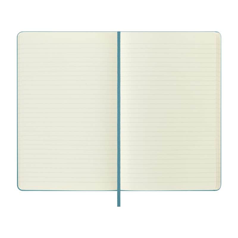 Custom Moleskine® Hard Cover Ruled Large Notebook - Reef Blue - 3