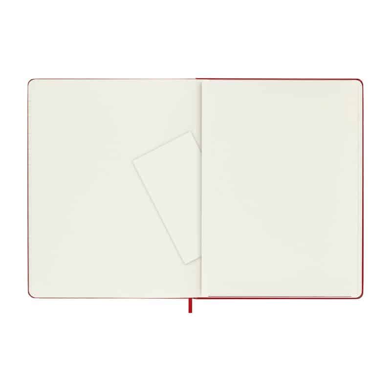 Custom Moleskine® Hard Cover Ruled X-Large Notebook - Scarlet Red - 4