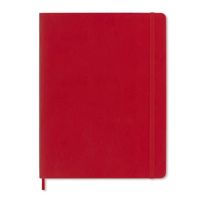 Custom Moleskine® Soft Cover Ruled X-Large Notebook - Scarlet Red - 1