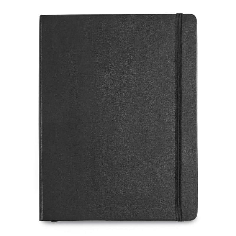 Custom Moleskine® X-Large Notebook and Kaweco Pen Gift Set - Black - 2