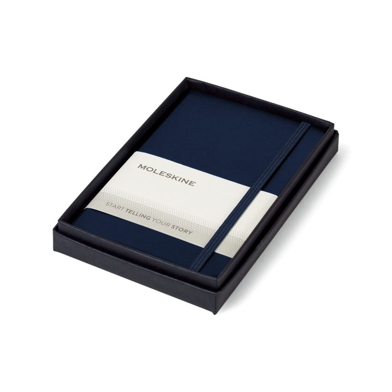 Custom Moleskine® Pocket Notebook Gift Set - Sapphire Blue - 1